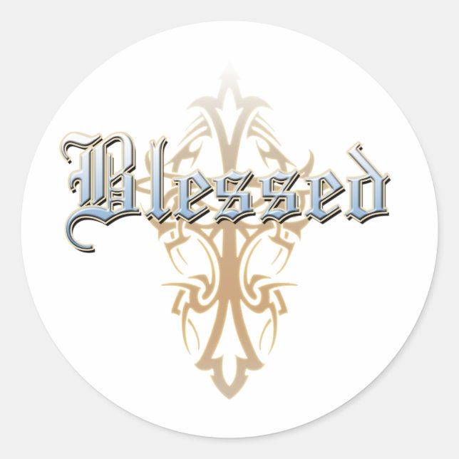 Pegatina Redonda Bendito (Anverso)