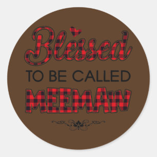 Pegatina Redonda Bendito De Ser Llamado Día De La Madre Rojo De Me