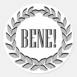 Pegatina Redonda ¡Bene! ¡Buen trabajo!