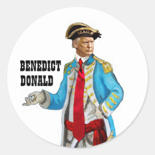 Pegatina Redonda Benedict Donald