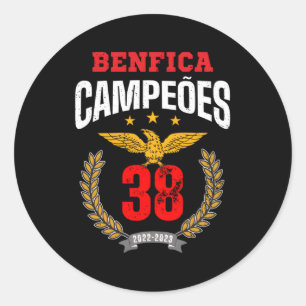 Pegatina Redonda Benfica Campeao 38 Portugal