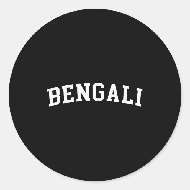 Pegatina Redonda Bengali  (Anverso)