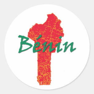 Pegatina Redonda Benín