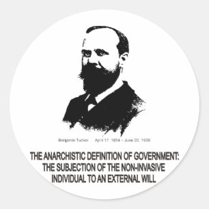 Pegatina Redonda Benjamin Tucker