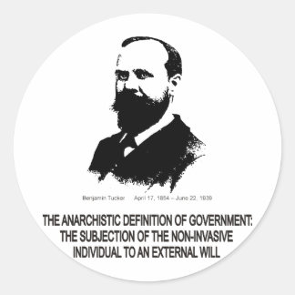 Pegatina Redonda Benjamin Tucker