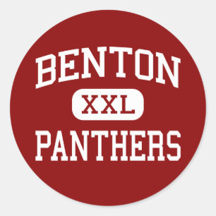 Pegatina Redonda Benton - Panthers - High School - Benton Arkansas