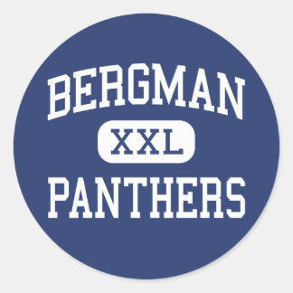 Pegatina Redonda Bergman - Panthers - High - Bergman Arkansas