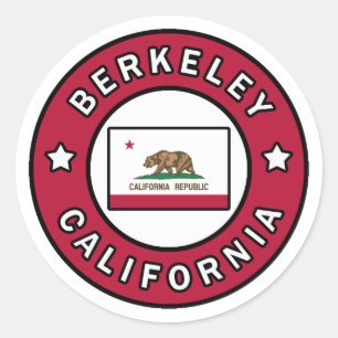 Pegatina Redonda Berkeley California