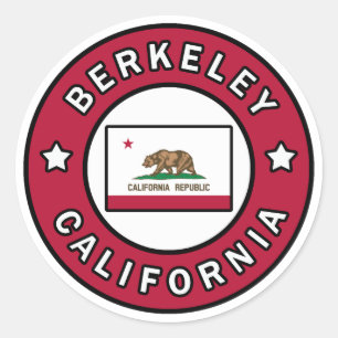 Pegatina Redonda Berkeley California