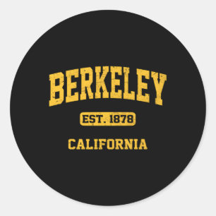 Pegatina Redonda Berkeley California Ca State Athletic Style