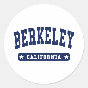 Pegatina Redonda Berkeley California College Style t camisetas