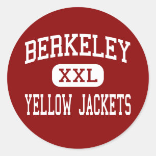 Pegatina Redonda Berkeley - Chaquetas amarillas - Alto - Berkeley