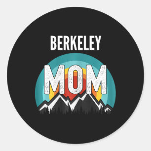 Pegatina Redonda Berkeley Mom Mama Día de la Madre
