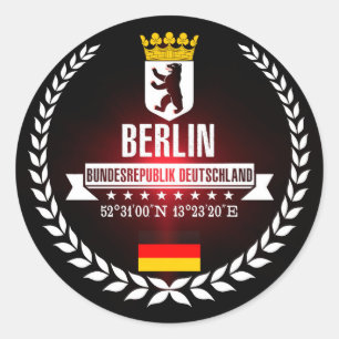 Pegatina Redonda Berlín