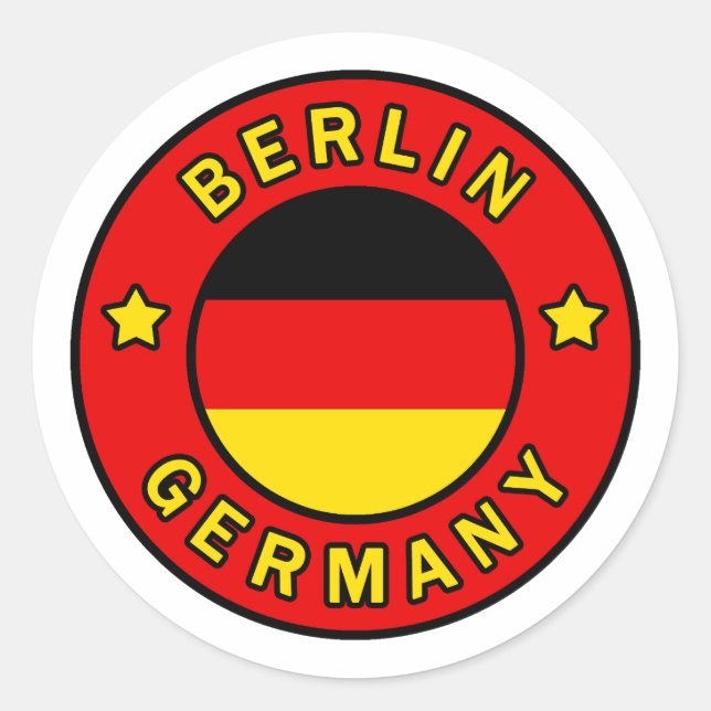 Pegatina Redonda Berlín Alemania (Anverso)