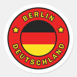 Pegatina Redonda Berlín Alemania