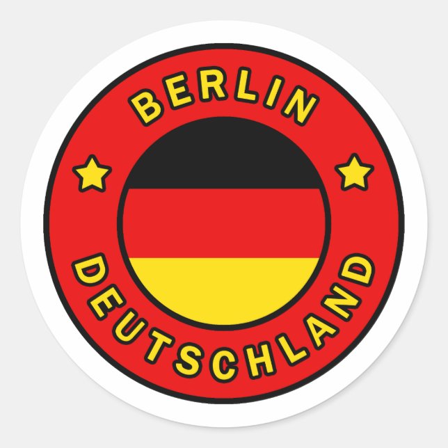 Pegatina Redonda Berlín Alemania (Anverso)