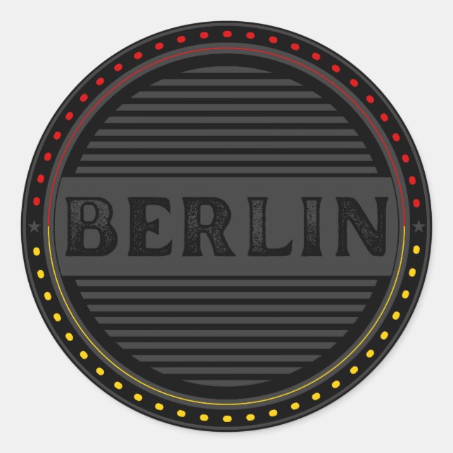 Pegatina Redonda Berlin City Pride Emblem – German Identity (Anverso)