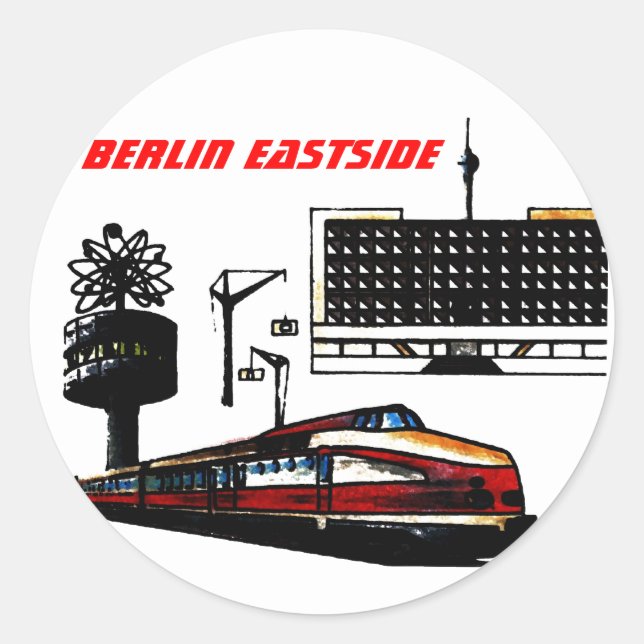 Pegatina Redonda Berlín de este diseño (Anverso)