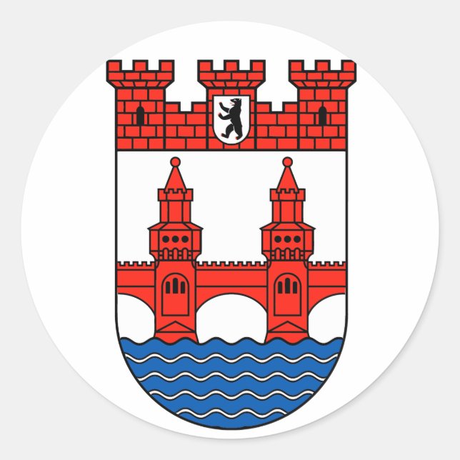 Pegatina Redonda Berlín Friedrichshain Kreuzberg (Anverso)