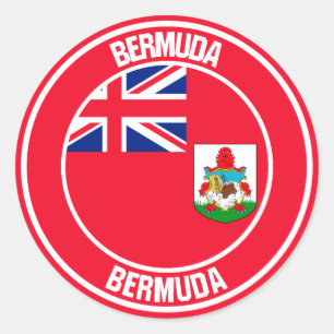 Pegatina Redonda Bermuda redonda Emblem