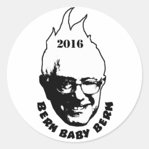 Pegatina Redonda BERN BABY BERN - Bernie Sanders 2016