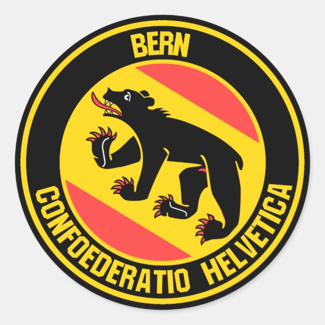 Pegatina Redonda Bern Round Emblem (Anverso)