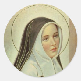 Pegatina Redonda Bernadette de Lourdes