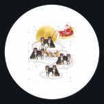 Pegatina Redonda Bernese Mountain Dog Light Christma<br><div class="desc">Bernese Mountain Dog Light Christma</div>