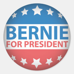 Pegatina Redonda Bernie para el presidente