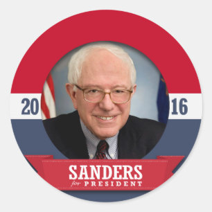 PEGATINA REDONDA BERNIE SANDERS 2016