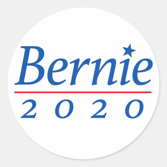 Pegatina Redonda ¡Bernie Sanders 2020 PACK pegatina! (Anverso)