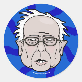 Pegatina Redonda Bernie Sanders cara personalizado
