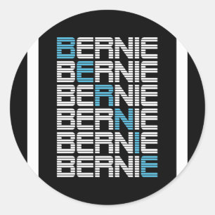 Pegatina Redonda BERNIE sanders textStacks