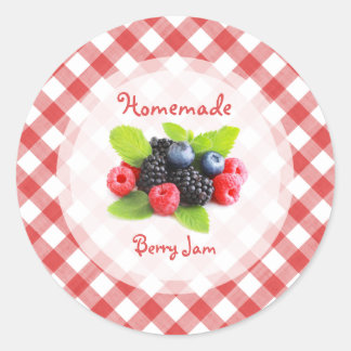 Pegatina Redonda Berry Jam Red Fruits Mix