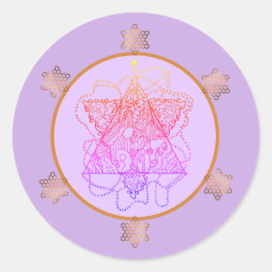 Pegatina Redonda Berry Magen David Star