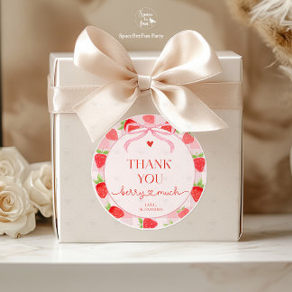 Pegatina Redonda Berry Strawberry 