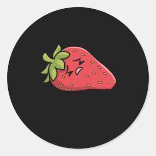 Pegatina Redonda ¡Berry Stressed! Funny Mental Health Starwberry St