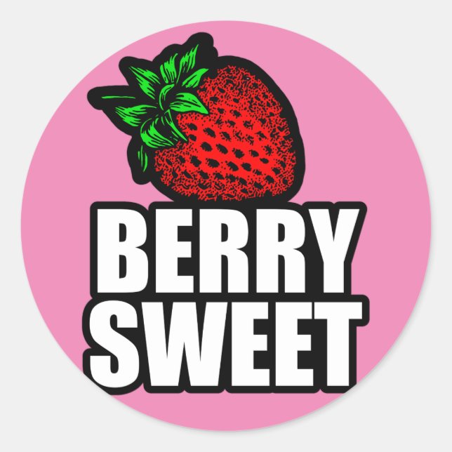 Pegatina Redonda Berry Sweet (Anverso)