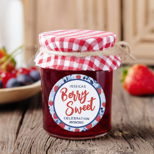 Pegatina Redonda Berry Sweet Baby Shower