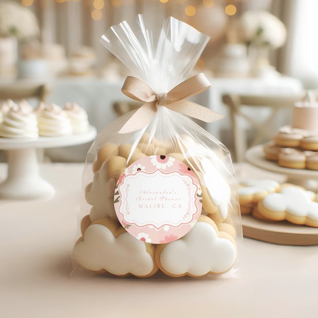 Pegatina Redonda Berry Sweet Love Bridal Shower (Subido por el creador)