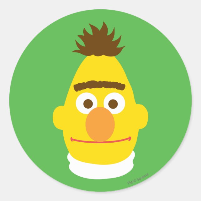 Pegatina Redonda Bert Face (Anverso)