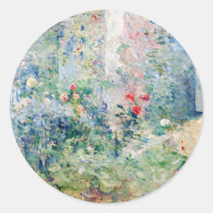 Pegatina Redonda Berthe Morisot - El jardín en Bougival
