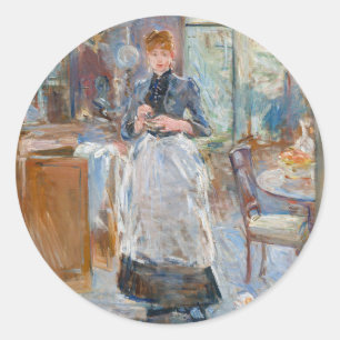 Pegatina Redonda Berthe Morisot - En el comedor