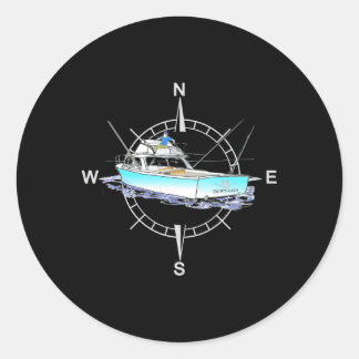 Pegatina Redonda Bertram 31 impreso en reverso