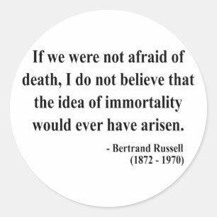 Pegatina Redonda Bertrand Russell Quote 1a