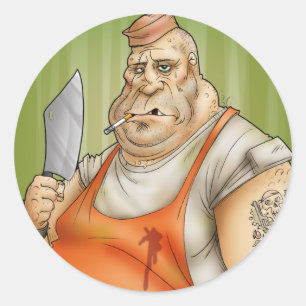 Pegatina Redonda Besa al Coco