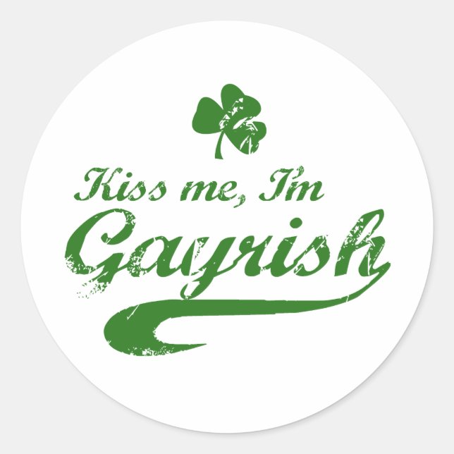 PEGATINA REDONDA BESAME SOY GAYRISH (Anverso)
