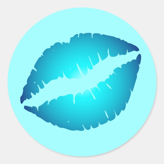 Pegatina Redonda Beso Helado (Anverso)