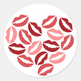 Pegatina Redonda Besos